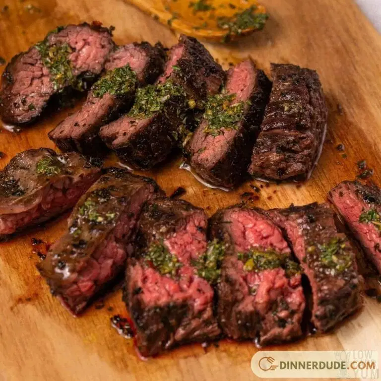 Beef Tenderloin Chimichurri with Roasted Broccoli